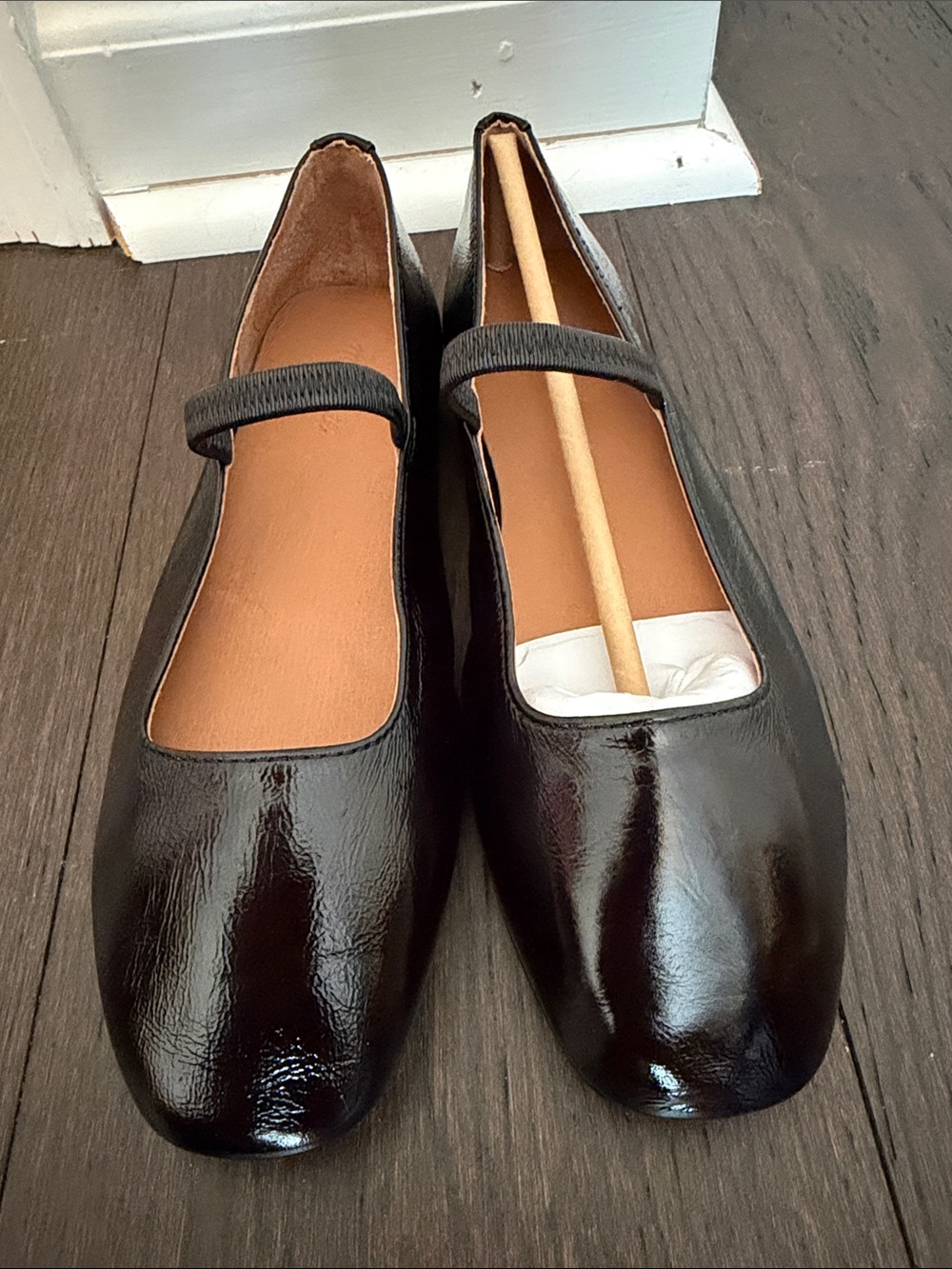 $98 msrp NWT Madewell The Greta Mary Jane flat patent black size 5.5
